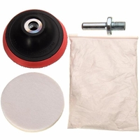 Kit de polissage de voiture oxyde de cérium poudre de polissage feutre polissage tampon de roue adaptateur de perceuse