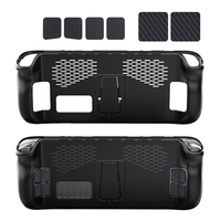Kit de protection pour Steam Deck TPU Soft Coque de protection avec support Console de jeu Trackpad Bouton arrière Autoc