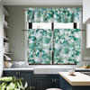 Kit de rideau de cuisine niveau cantonnière ensemble feuille motif fenêtre maison chambre décor
