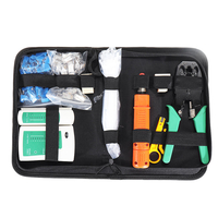 Kit de réparation de réseau 2KT-2173 Câbles de réseau Testeur Pince Manuel Kit de combinaison doutils Kit de matéri
