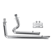 Kit de silencieux de tuyau de silencieux déchappement pour Honda Shadow VT600 VLX600 VT400 argent
