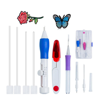 Kit de stylo de broderie bricolage Kit doutils de couture à tricoter Aiguille de poinçon réglable