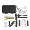 Kit de survie durgence 12 en 1 Randonnée en plein air Camping Équipement tactique Kit doutils multiples
