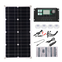 Kit de système de panneau dalimentation solaire Semi-Flexible panneau solaire Type-C USB double port cc 5V/12 V / 1