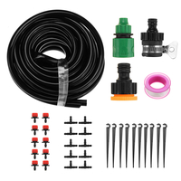 Kit de système dirrigation à brouillard à 8 trous Dripper de tuyau de tuyau 5/10/15/18/20/25/50 M
