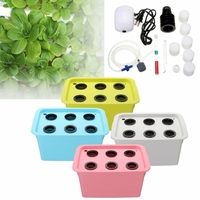 Kit de système hydroponique 220 V 6 trous culture sans sol eau intérieure pour plantation à domicile boîte de culture