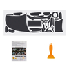 Kit de tableau de bord de garniture denveloppe dautocollant de décalque de fibre de carbone intérieur pour Hon