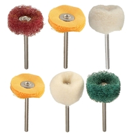 Kit de tampon de polissage de polissage de roue de tampon de polisseuse 6pcs pour outil rotatif