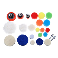 Kit de tampon de tampon de polissage de polissage de léponge 24pcs pour les polisseurs automatiques électriques