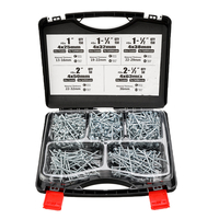 Kit de vis auto-taraudeuses pour trous de poche 552PCS SQ2 Tournevis carré 25/32/38/50 / 63mm Vis avec embout de tournev