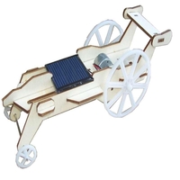 Kit DIY non assemblé de voiture de Rover lunaire solaire en bois de jouet avec le panneau et le moteur solaires