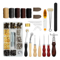 Kit doutils de bricolage en cuir à la main couture couture poinçon sculpture outil de rivets de selle