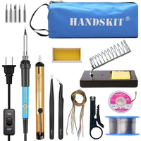 Kit doutils de fer à souder à température réglable 60W 110V 220V avec support de pompe à dessouder à 5 embouts