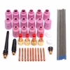 Kit doutils de lentille de gaz de torche de soudure de TIG de 46 PCs WP-17 WP-18 WP-26 WL20 tungstène de lanthanate