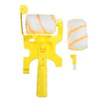 Kit doutils de poignée de peinture décorative de mur de brosse de rouleau de peinture de 5 pièces / ensemble
