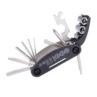 Kit doutils de réparation de vélo multifonctionnel 16 en 1 outil de tournevis de cyclisme à rayons hexagonaux vtt o