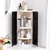 Kit doutils de salle de bains détagère fixée au mur imperméable en plastique de support de stockage de coin mu