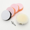 Kit pad 80mm polissage de polissage 7pcs de 3 pouces avec adaptateur de forage pour polisseur de voiture