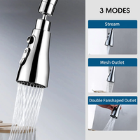 Kitchen Faucet Spray Head 3 Function Spray Head 360° Swivel Faucet Spray Head Kitchen Faucet Water Saving Sink Aerator R
