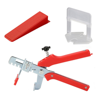 Kit de système de nivellement de carreaux comprenant 1 pince à pousser de 1/8 pouce avec 100 clips dentretoises de