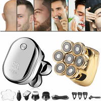 Kit de toilettage pour rasoir multifonction 6 en 1 Têtes flottantes 8D Rasoir électrique LED LCD Rasoir électrique étanc