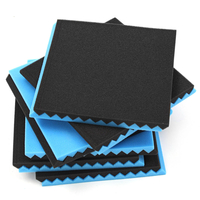 Kits de tuiles en mousse dinsonorisation 12PCS Noir + Bleu