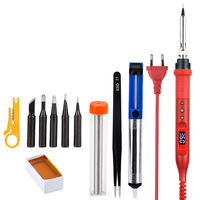 Kits doutils de fer à souder électrique JCD 908U 100W 220V / 110V LCD éclairage Station de Soldeing température rég