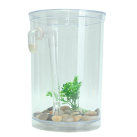 Kits de pêche décoratifs cylindriques écologiques de réservoir de poissons daquarium blanc cylindrique écologique