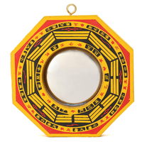 KiWarm Chinois Feng Shui Vintage Chanceux FengShui Dent Convexe Bagua Chinois FengShui Miroir Tao ste Énergie Décoration