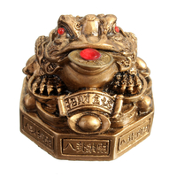 KiWarm Classic Crapaud Chanceux Argent Cadeaux Accueil Couleur Dorée Feng Shui Chinois Coin Décorations Richesse Statue