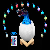 KL-02 décoratif 3D tyrannosaure oeuf veilleuse intelligente 16 couleurs télécommande interrupteur tactile LED veilleuse