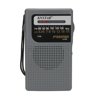 KNSTAR K-266 Portable Mini AM FM semi-conducteur Radio antenne de haut-parleur intégrée 3.5mm prise casque AUX