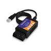 KOLSOL ELM327 V1.5 Outil de scanner de diagnostic de voiture USB OBD2 avec interrupteur modifié 12V pour Ford