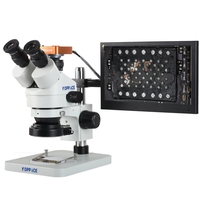 KOPPACE 3.5X-90X 21MP Microscope caméra trinoculaire stéréo téléphone portable réparation Microscope 13, 3 pouces écran d