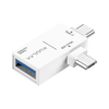 KUULAA 2-en-1 Micro USB + Type-C vers USB 3.0 OTG Adaptateur Convertisseur pour Samsung Galaxy Note S20 ultra Huawei Mat