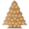 La décoration darbre de Noël de calendrier de lavent de Noël en bois MDF convient à 24 chocolats circulaires