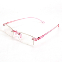 La fatigue des lunettes de lecture presbytes légères sans monture rose soulage la force 1, 0 1, 5 2, 0 2, 5 3, 0