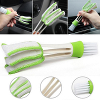 La fenêtre de volet de brosse de nettoyage de poussière de double tête multifonctionnelle aveugle lair de ventilati