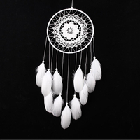 La main noire plume dentelle dream catcher perle pendaison décorations murales de maison