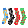 La mode des hommes de style national de motif coloré totem chaussettes de tube de coton casual