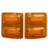 La paire de marqueurs de rétroviseur latéral LED sallume en orange pour Ford F250 F350 F450 F-550 Duty Super 2008-2
