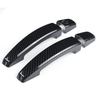 La poignée de porte latérale de fibre de carbone de voiture 4Pcs couvre des garnitures noires pour Chevrolet Camaro 2010