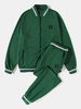 La veste de baseball zippée de couleur unie pour hommes Sports Activewear définit avec des costumes de jogging