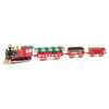 La voie de train électrique de jouets de voie de train de Noël joue avec la lumière et leffet de musique
