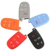 La voiture de silicone la coquille de gousset de couverture de cas clée 5 bouton lointain pour la jeep chrysler esquive