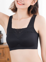 Lace Patchwork Two-Ways Soft Gather Push Up Seamless Yoga Soutien-gorge de sommeil