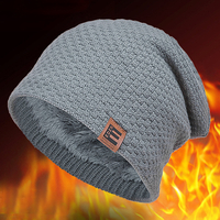 Laine unisexe Plus velours épais hiver garder au chaud extérieur décontracté bref bonnet en laine