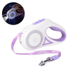 Laisse de chien rétractable en nylon LED lampe de poche à extension automatique laisse de traction corde de traction fou