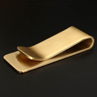 Laiton portefeuille clip métallique mâle porte dame de note section épaisse rétro de cuivre de note edc