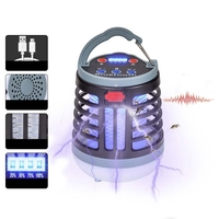 Lampe anti-moustiques multifonction E-SMARTER avec LED lampe de camping et haut-parleur Bluetooth rechargeable par USB l